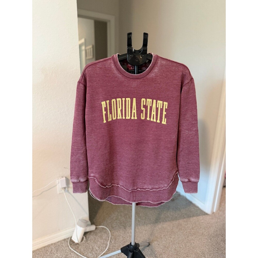 Florida State Seminoles Distressed Oversized Crewneck Sweatshirt by Pressbox